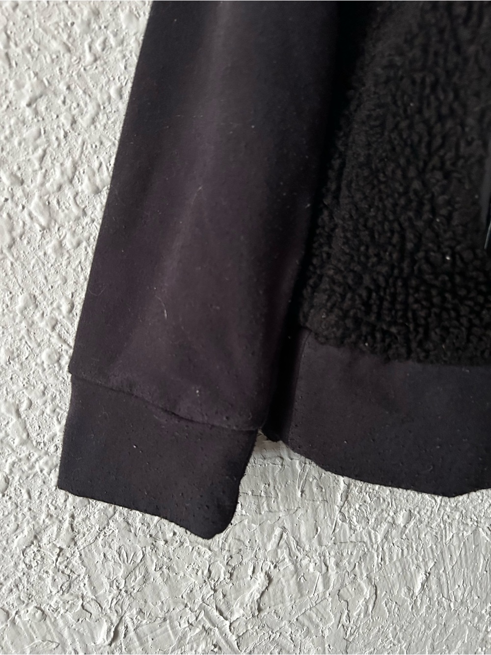 Athleta Black Sherpa Zip-Up Jacket - Picture 2 of 4